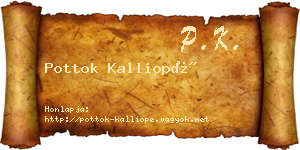 Pottok Kalliopé névjegykártya